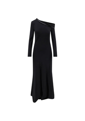 Alberta Ferretti one-shoulder satin gown - Black