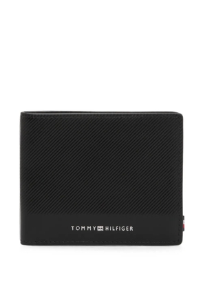 Tommy Hilfiger logo-detail diagonal-textured wallet - Black