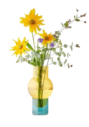 Studio About large Bubble Tube vase - YELLOW CYAN