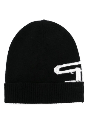 Diesel K-Peel logo-intarsia beanie - Black