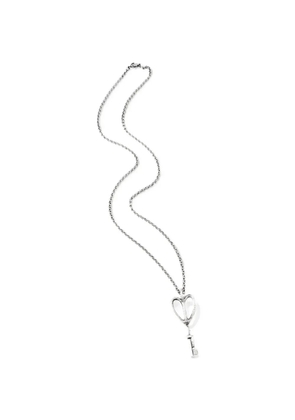 POISONED HEARTS heart-key pendant necklace - Silver