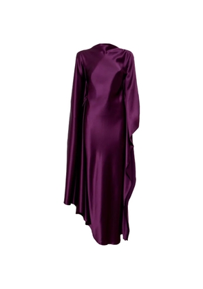 Acler Jarvis draped-sleeve maxi dress - Purple