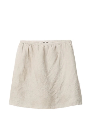 Miu Miu linen skirt - Neutrals