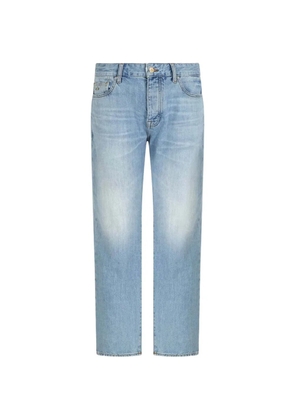 Armani Exchange faded-effect five-pocket jeans - Blue
