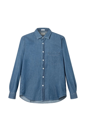 HARTFORD denim-patch pocket shirt - Blue
