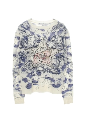 Christian Dior Pre-Owned 2010s Around The World embroidered sweater - White