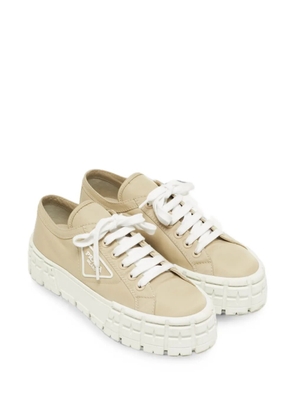 Prada Pre-Owned Double Wheel lace-up sneakers - Neutrals