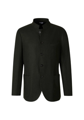 Boglioli herringbone-pattern mandarin-collar blazer - Green