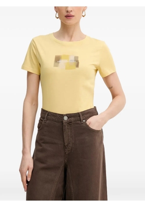 Armani Exchange logo-print graphic-print T-shirt - Yellow