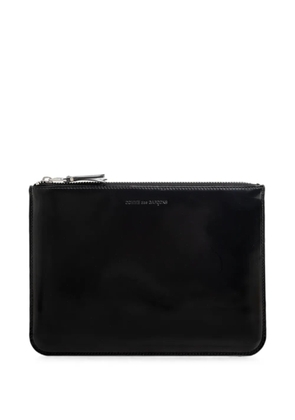 Comme Des Garçons mirror-inside logo-print leather wallet - Black