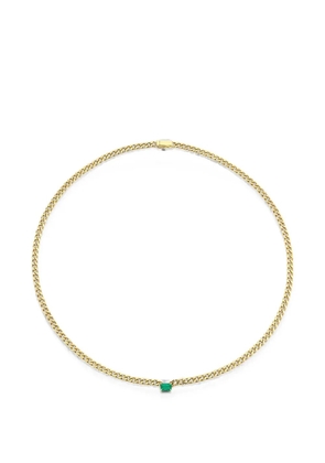 Anita Ko emerald cuban link necklace - Gold