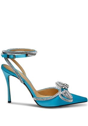 MACH & MACH 110mm pointed-toe satin pumps - Blue