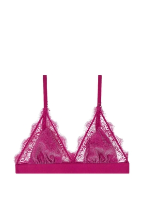 Love Stories lace-trim metallic-finish bra - Pink