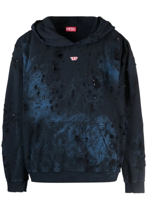 Diesel S-Boxt distressed hoodie - Blue