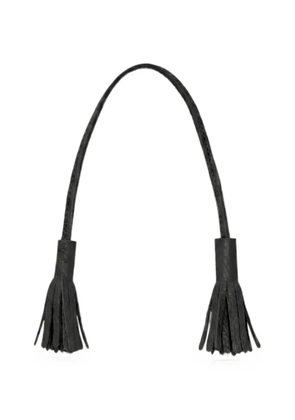 Fortela tassel-detail leather keychain - Black
