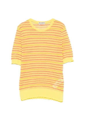 JW Anderson Fair Isle sheer top - Yellow