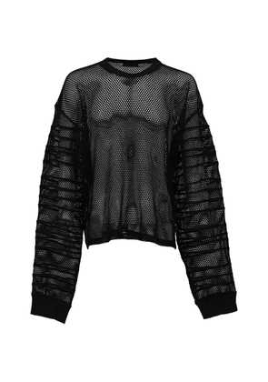FILTH mesh long-sleeve T-shirt - Black