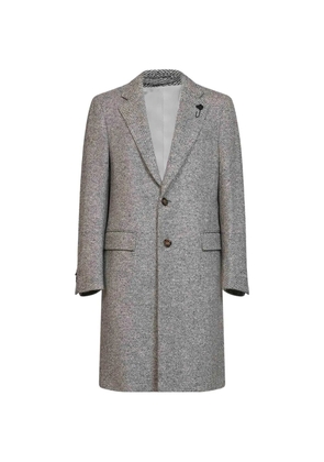Lardini herringbone-pattern single-breasted coat - Grey