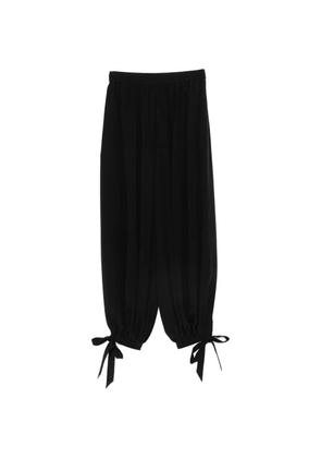 Chloé bow-detail silk-crepe trousers - Black