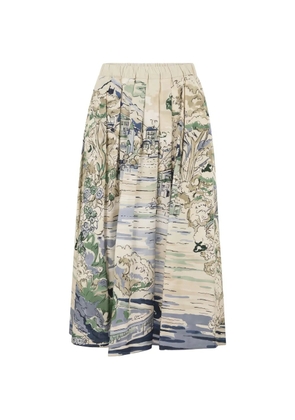 Weekend Max Mara printed pleated midi skirt - Neutrals