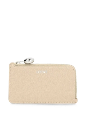 LOEWE pebble coin cardholder in pebble grained calfskin - Neutrals