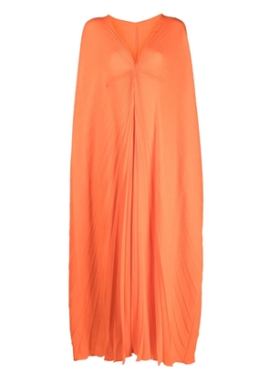 Valentino Garavani silk pleated dress - Orange