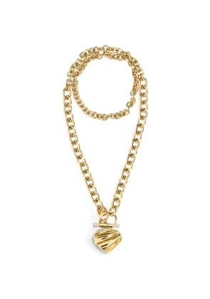 Chloé The Pleated Heart necklace - Gold