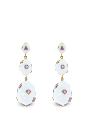 Bibi van der Velden Pop Art pink sapphire earrings - Gold