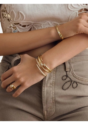 KWIAT Cobblestone diamond crossover bangle - Gold
