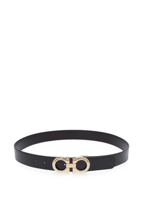 Ferragamo reversible and adjustable Gancini belt - Black