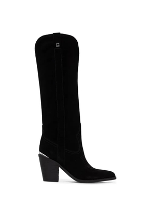 GUESS USA embroidered Western-style boots - Black