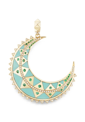Harwell Godfrey Moon chrysoprase emerald charm - Gold