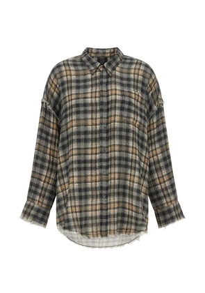 R13 plaid-pattern shirt - Grey
