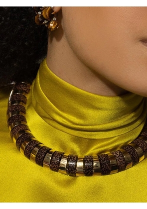 ALETTO BROTHERS Orba tiger's eye and diamond earrings - Gold