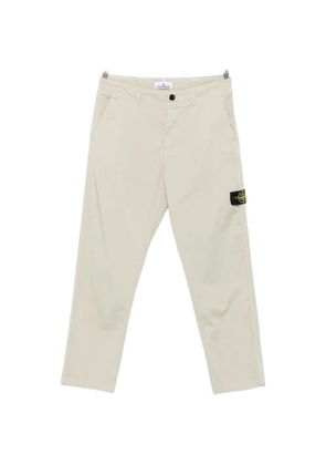 Stone Island logo-patch straight-leg trousers - Neutrals