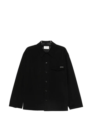Saint Laurent logo-plaque chest-pocket shirt - Black