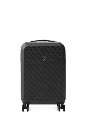GUESS USA monogram-print logo-plaque suitcase - Black