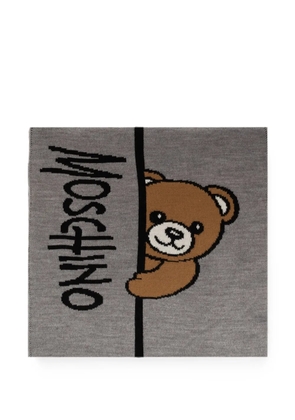 Moschino Teddy Bear-motif scarf - Grey