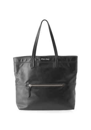 Miu Miu Pre-Owned 2010-2026 Vitello Soft Calf Shopping tote bag - Black