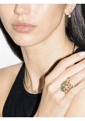 Uniform Object Supernova multi-stone ring - Gold