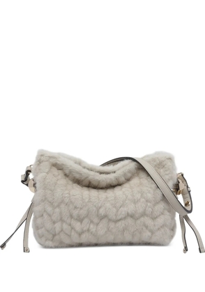 LIU JO small Riccy bag in faux fur - Neutrals