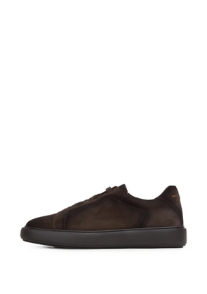 Officine Creative Slouch suede lace-up sneakers - Brown