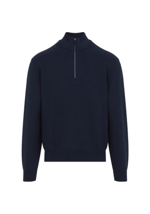 Ralph Lauren Purple Label half-zip waffle-knit sweater - Blue