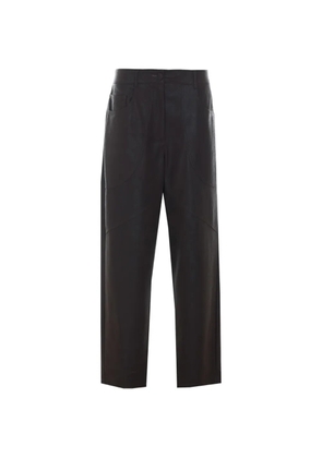 LIU JO coated fabric baggy pants - Brown