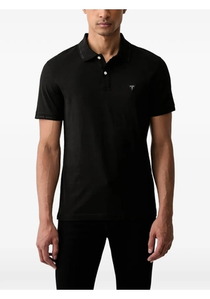 GUESS USA logo-print short-sleeve polo shirt - Black