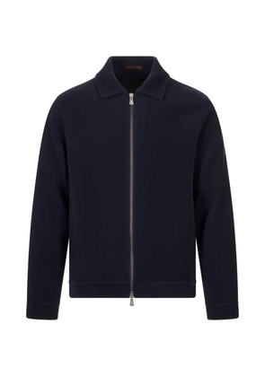 Fedeli zip-up collared jacket - Blue
