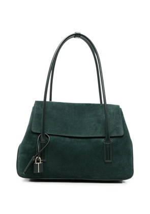 TOM FORD suede padlock-detail shoulder bag - Green