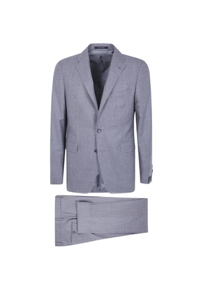 Tagliatore single-breasted wool blazer - Blue
