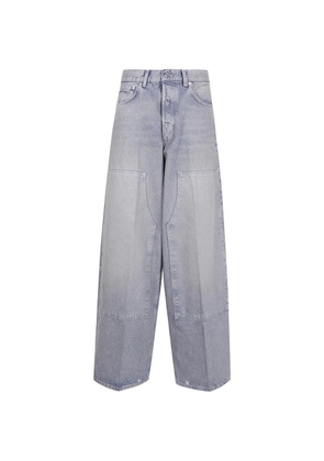 Haikure panelled wide-leg jeans - Blue