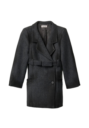 Miu Miu double-breasted double wool jacket - Grey